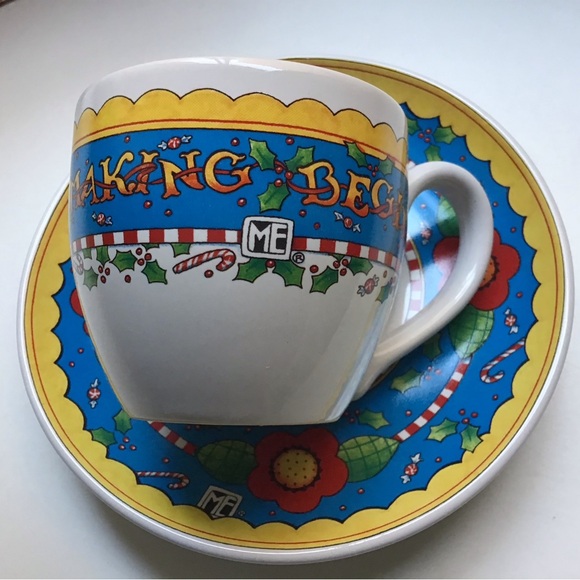 Mary Engelbreit Holiday Cup & Saucer - Picture 2 of 9